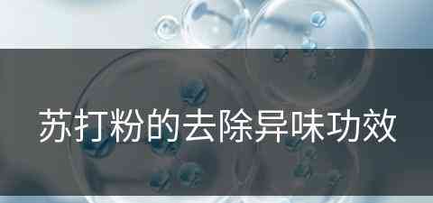 苏打粉的去除异味功效(苏打粉的去除异味功效与作用)